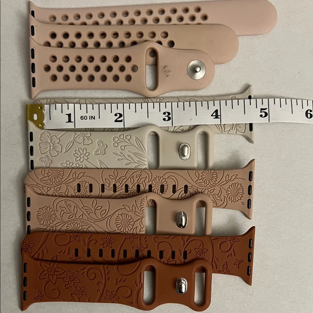 (1)Nike & (3)Smartwatch Bands for Series 7 (Cream, Pink, Brown)